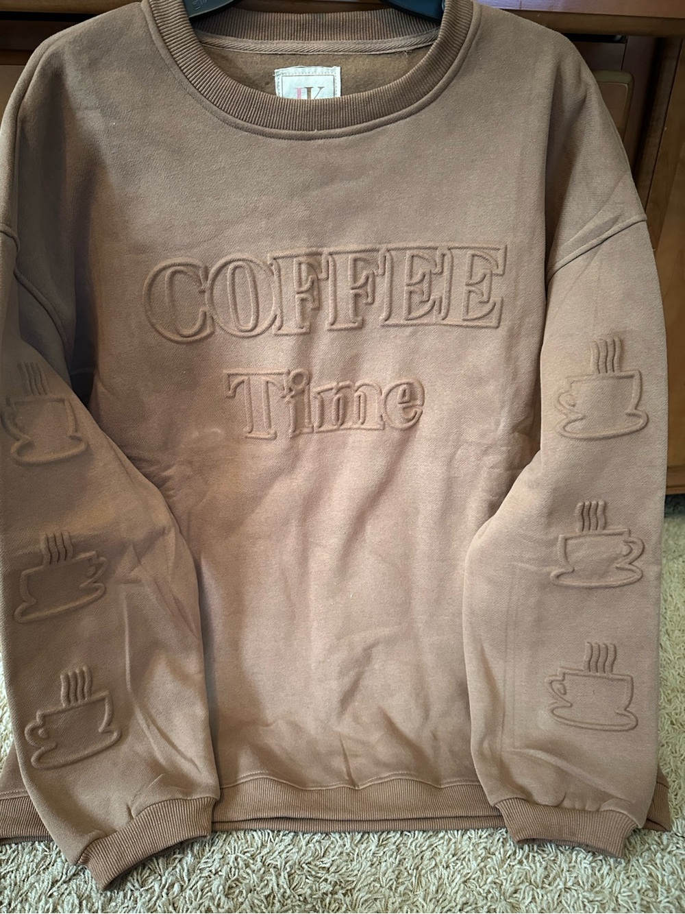 Nwot Jacqueline Kent “Coffee Time” Sweatshirt